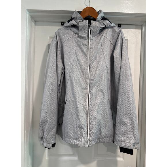 Pulse Jacket Women 2X Waterproof Windproof Breathable Gray & White - Picture 1 of 15